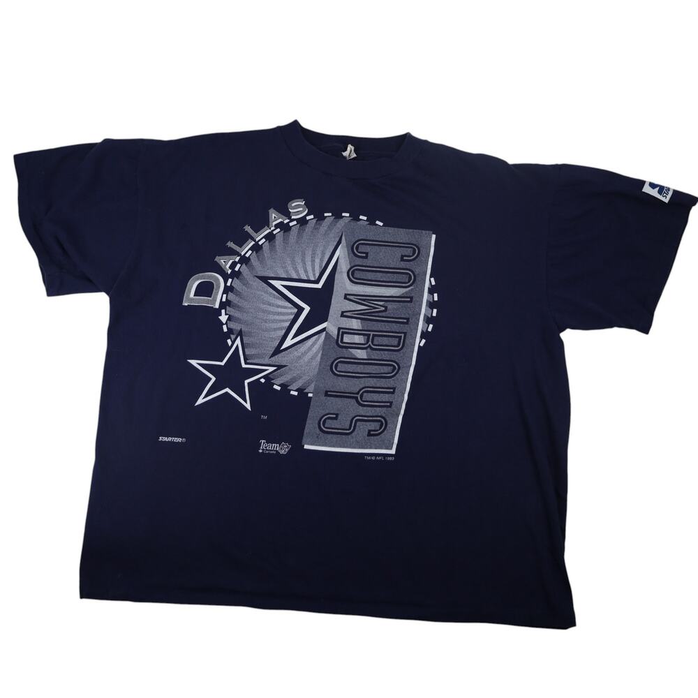 Vintage 90s Starter Dallas Cowboys Big Spellout Graphic T Shirt